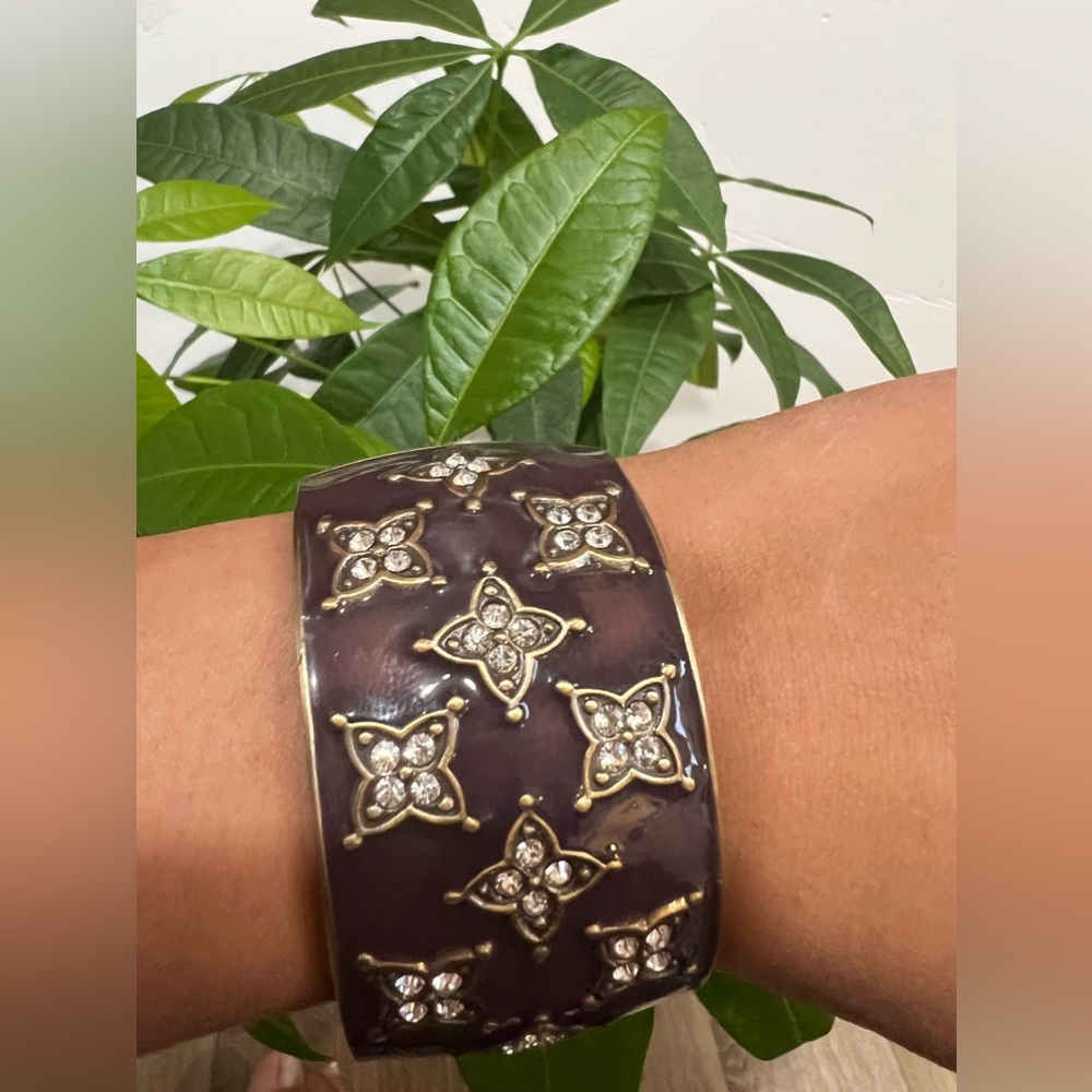 Purple Enamel Cuff Bracelet✨